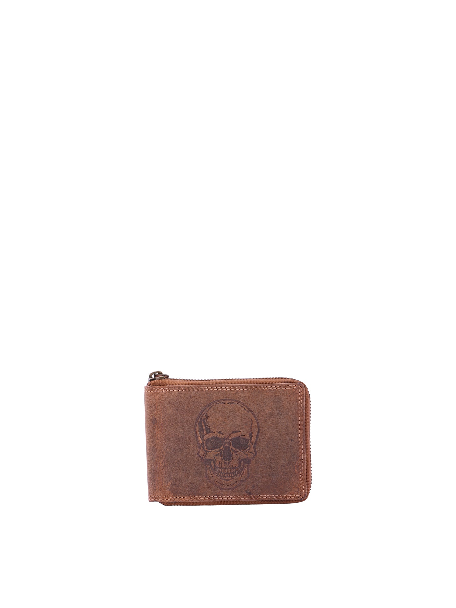 Portafoglio uomo in vera pelle Casual IN-1101-SKULL-MARRONE Sergio Valentini