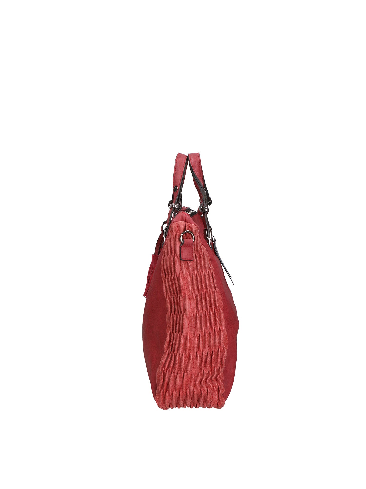 Zaffira Borsa a spalla da donna Misto nylon e pelle LK0264-BORDEAUX Gave Lux