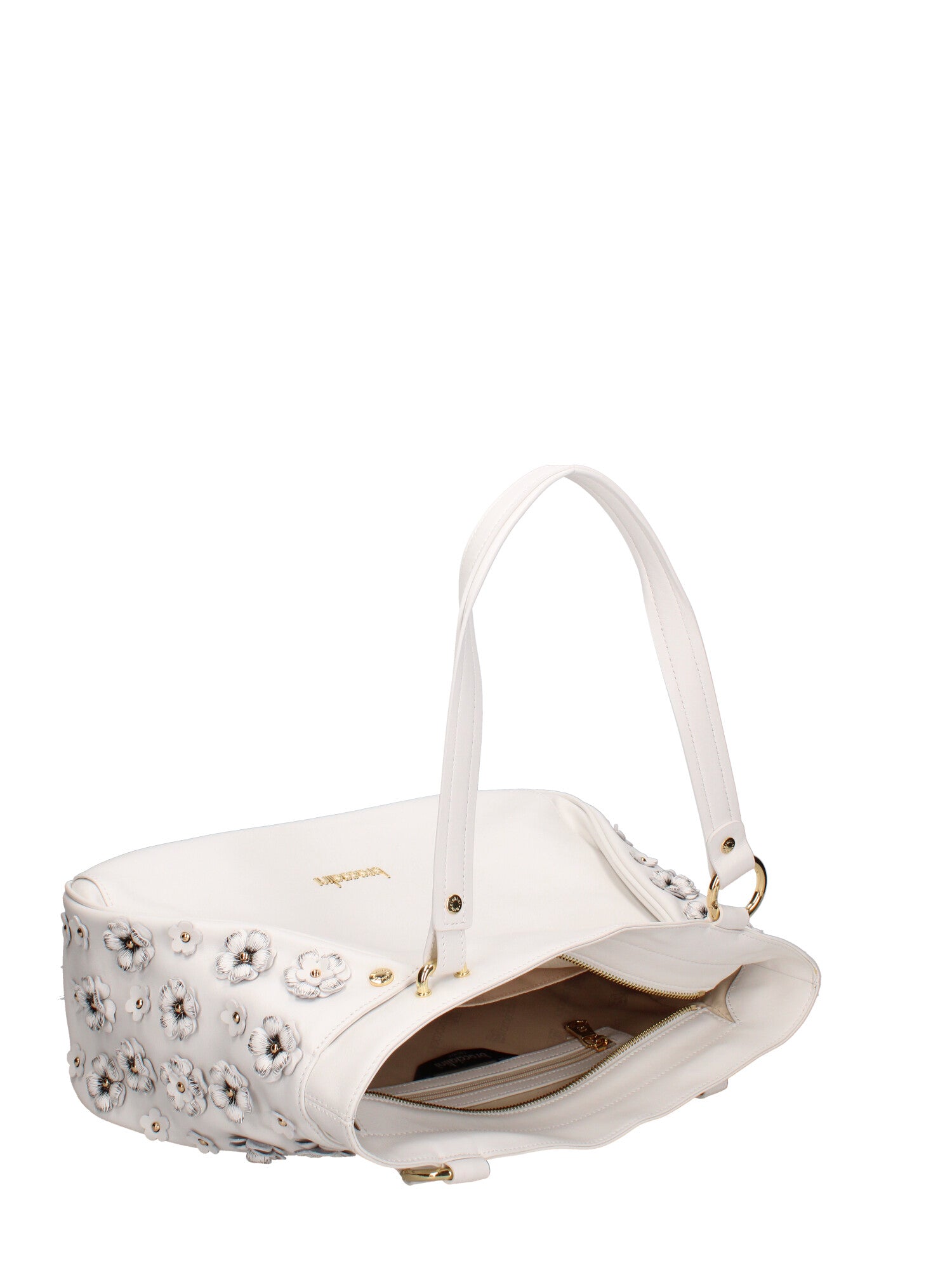 Amaranta Ultra Borsa a spalla da donna 100% pelle B17241-BIANCO Braccialini