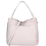 Borsa a spalla da donna Misto pelle e tessuto 07155-D86 GRIGIO PERLA Roberta Rossi