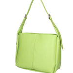 Borsa a spalla da donna Misto pelle e tessuto 07157-D12 VERDE Roberta Rossi