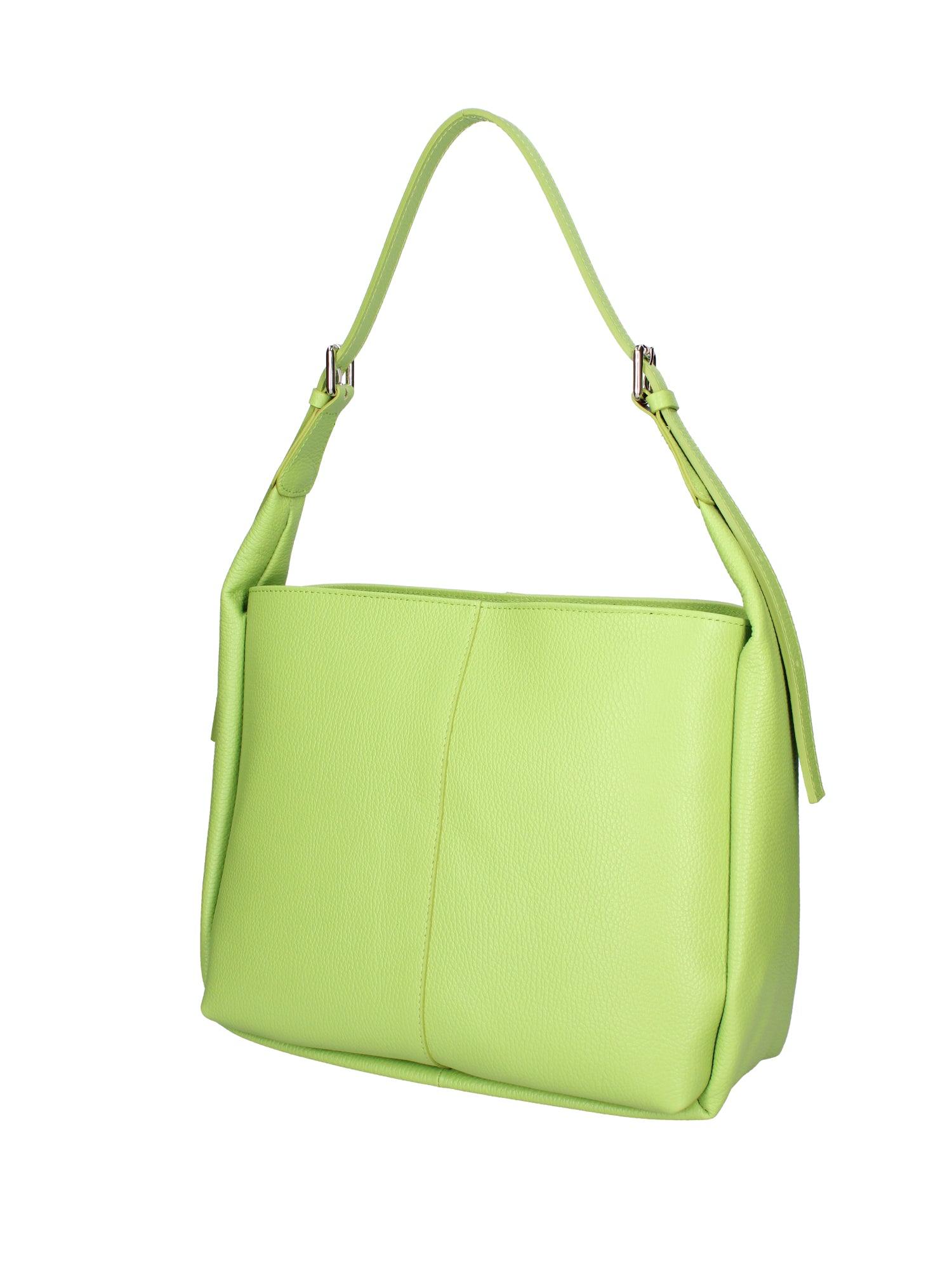 Borsa a spalla da donna Misto pelle e tessuto 07157-D12 VERDE Roberta Rossi