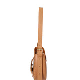 Borsa a spalla da donna 100% vera pelle 07213-L125 CAMEL Roberta Rossi