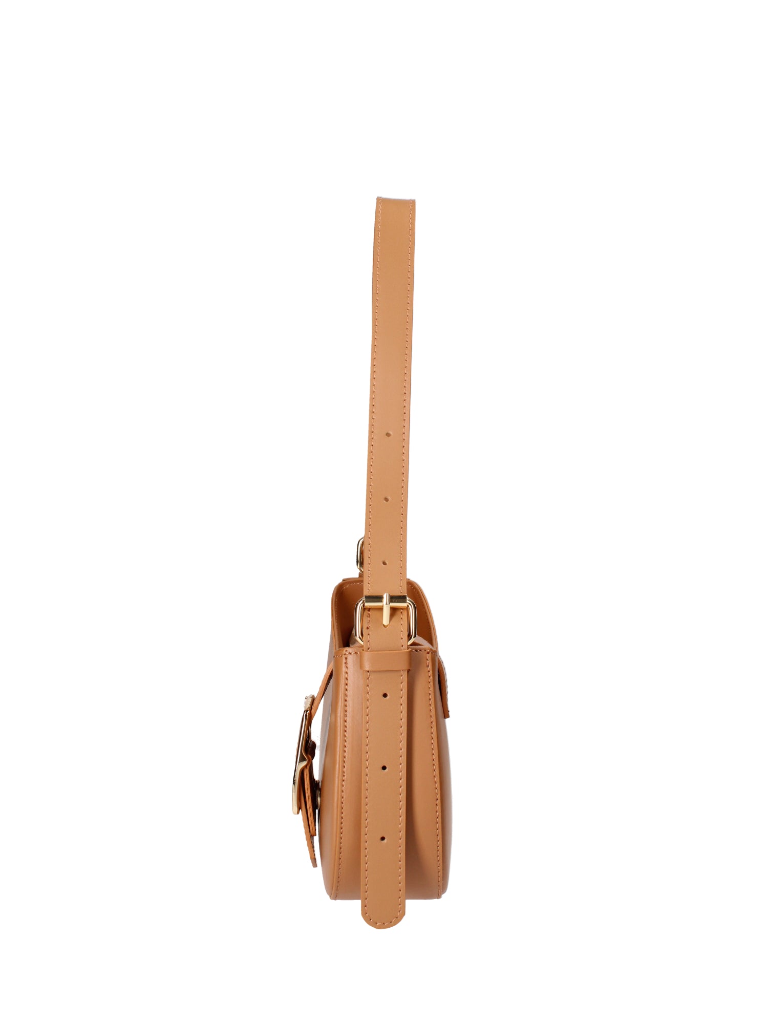 Borsa a spalla da donna 100% vera pelle 07213-L125 CAMEL Roberta Rossi
