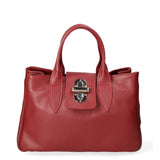 Ascoli Borsa a mano da donna Pelle stampata cocco 7718-D10 RUBINO Gave Lux