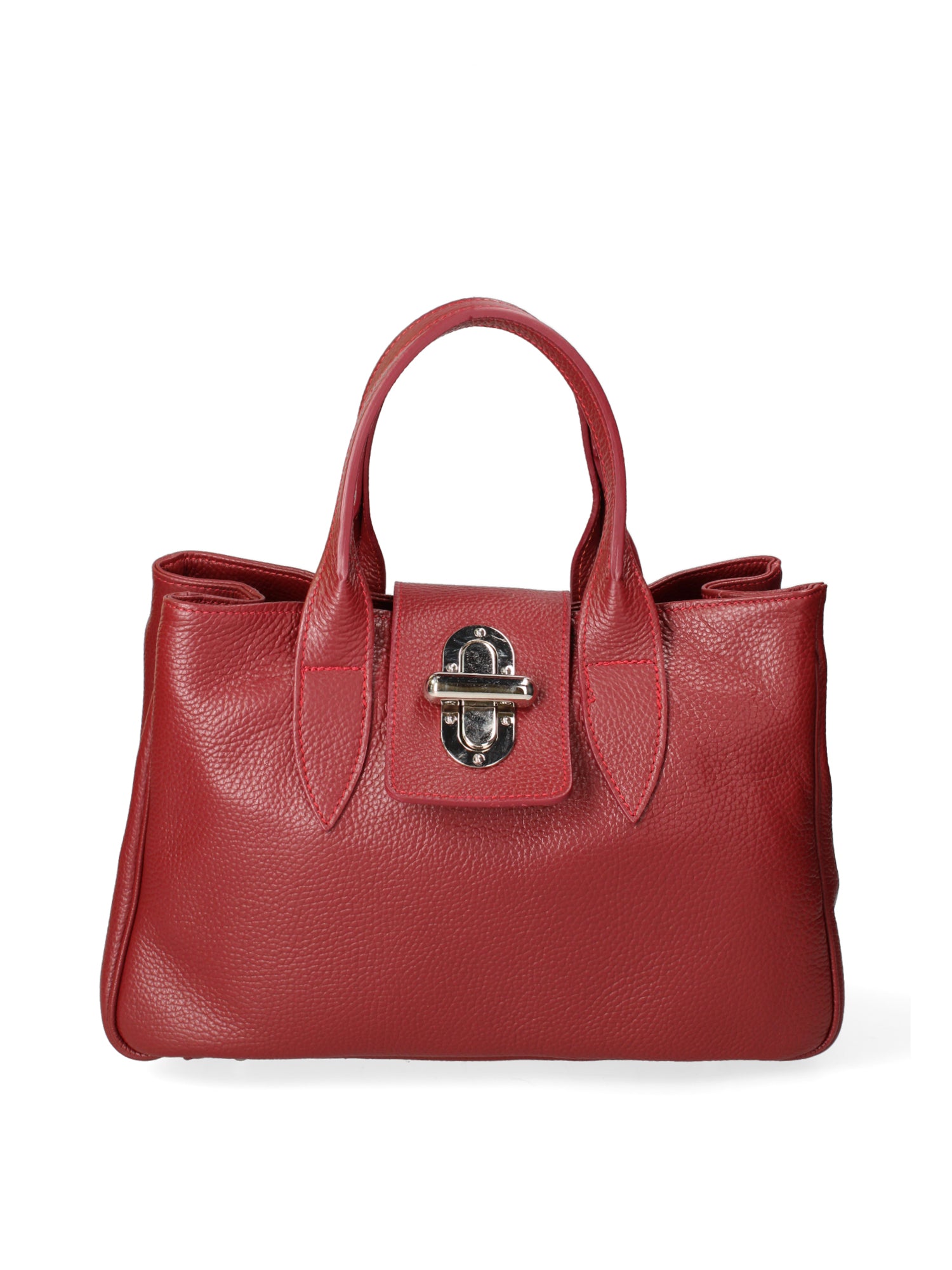 Ascoli Borsa a mano da donna Pelle stampata cocco 7718-D10 RUBINO Gave Lux