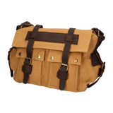 Melania Borsa a spalla unisex Canvas e vera pelle ZG3016-CUOIO COGNAC Gave Lux