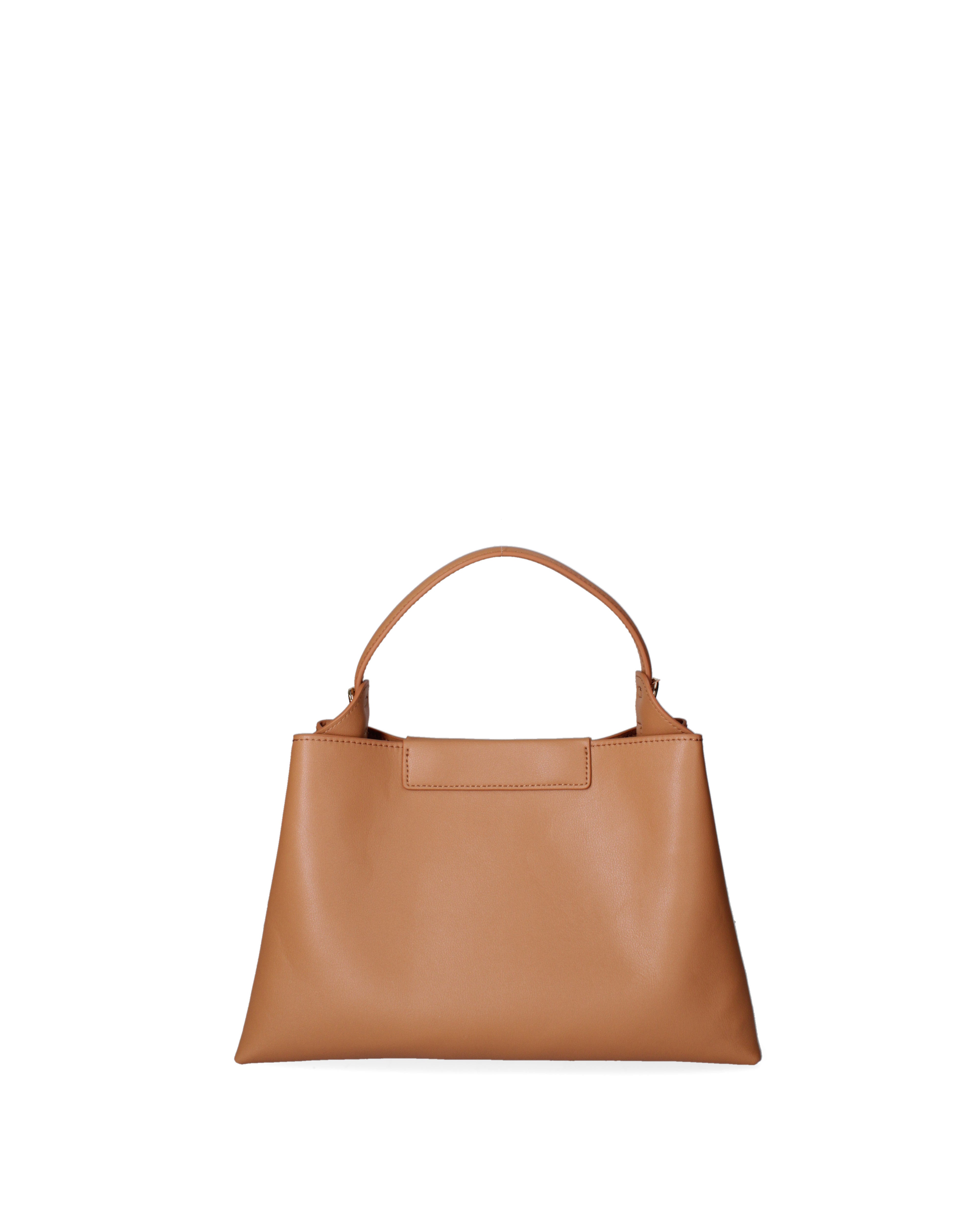 Borsa a mano da donna 100% pelle riciclata 07227-Cuoio Viola Castellani