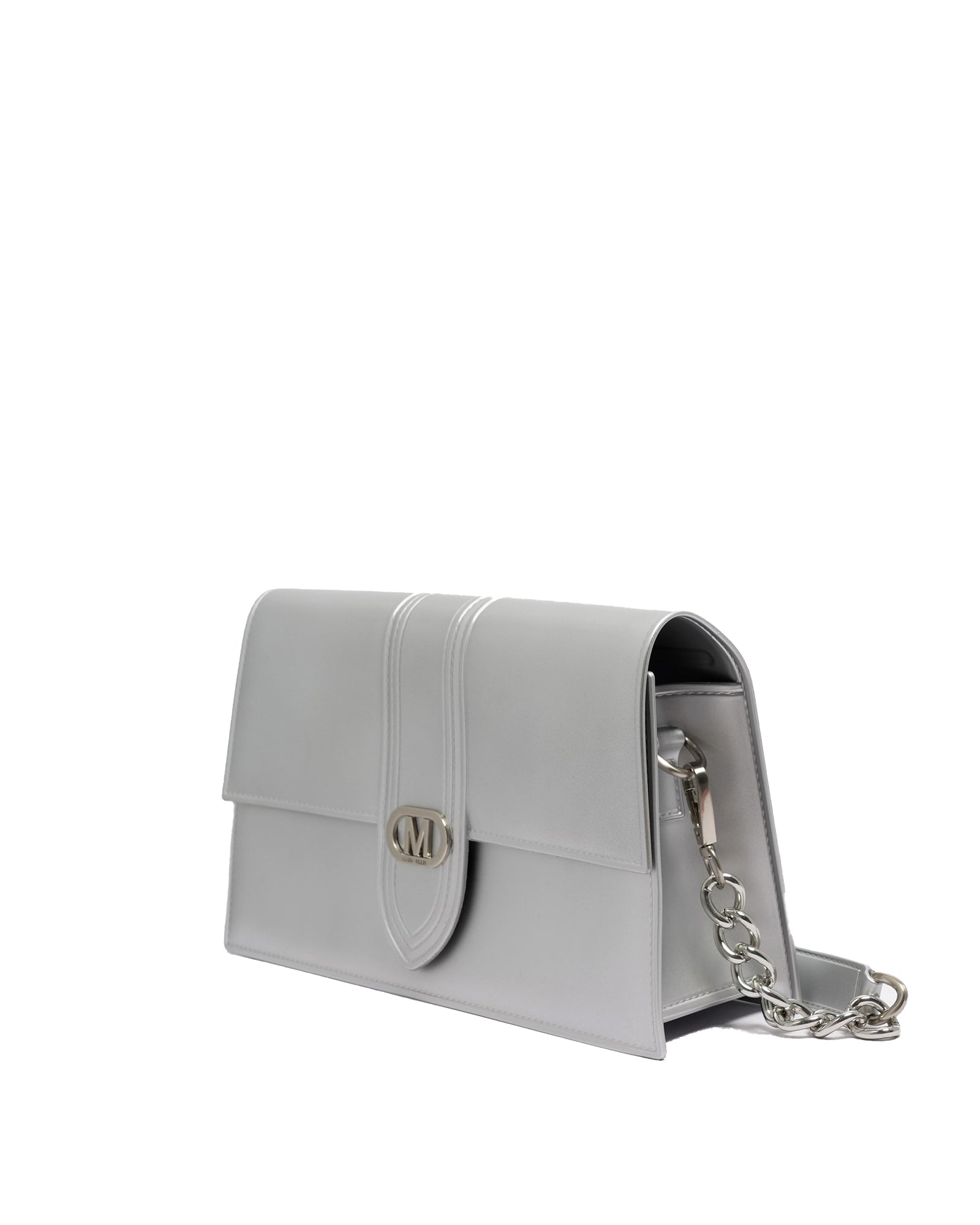 Borsa a mano da donna 100% Pvc FLAT ROOD M-SILVER + OFF SILVER Marc Ellis
