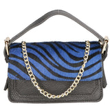 Aleide Borsa a mano da donna Vera pelle 04858-ZEBRA BLU Gave Lux