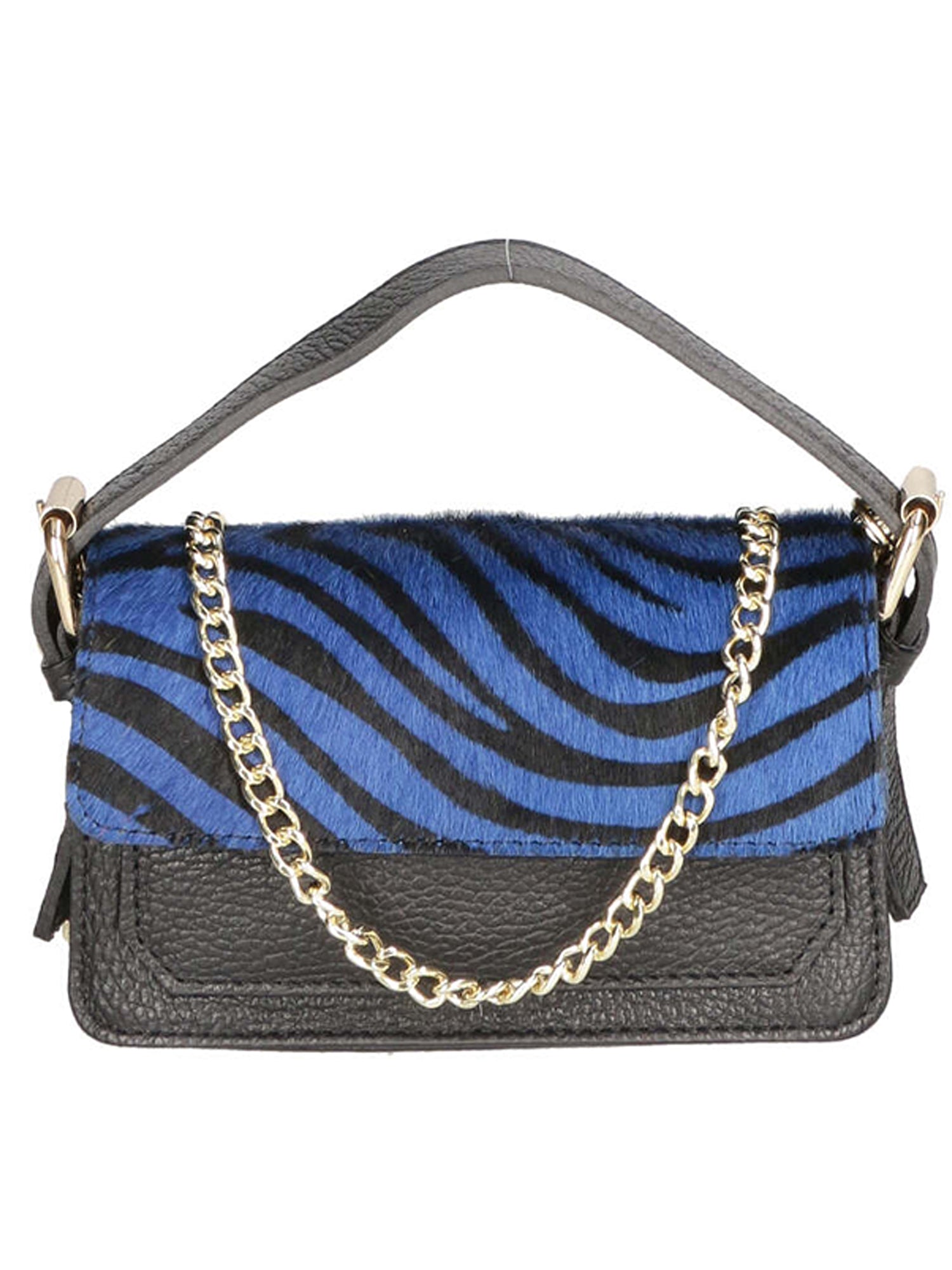 Aleide Borsa a mano da donna Vera pelle 04858-ZEBRA BLU Gave Lux