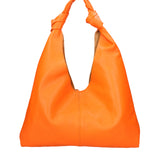 Borsa a spalla da donna 100% vera pelle 07156-D29 ARANCIONE Viola Castellani