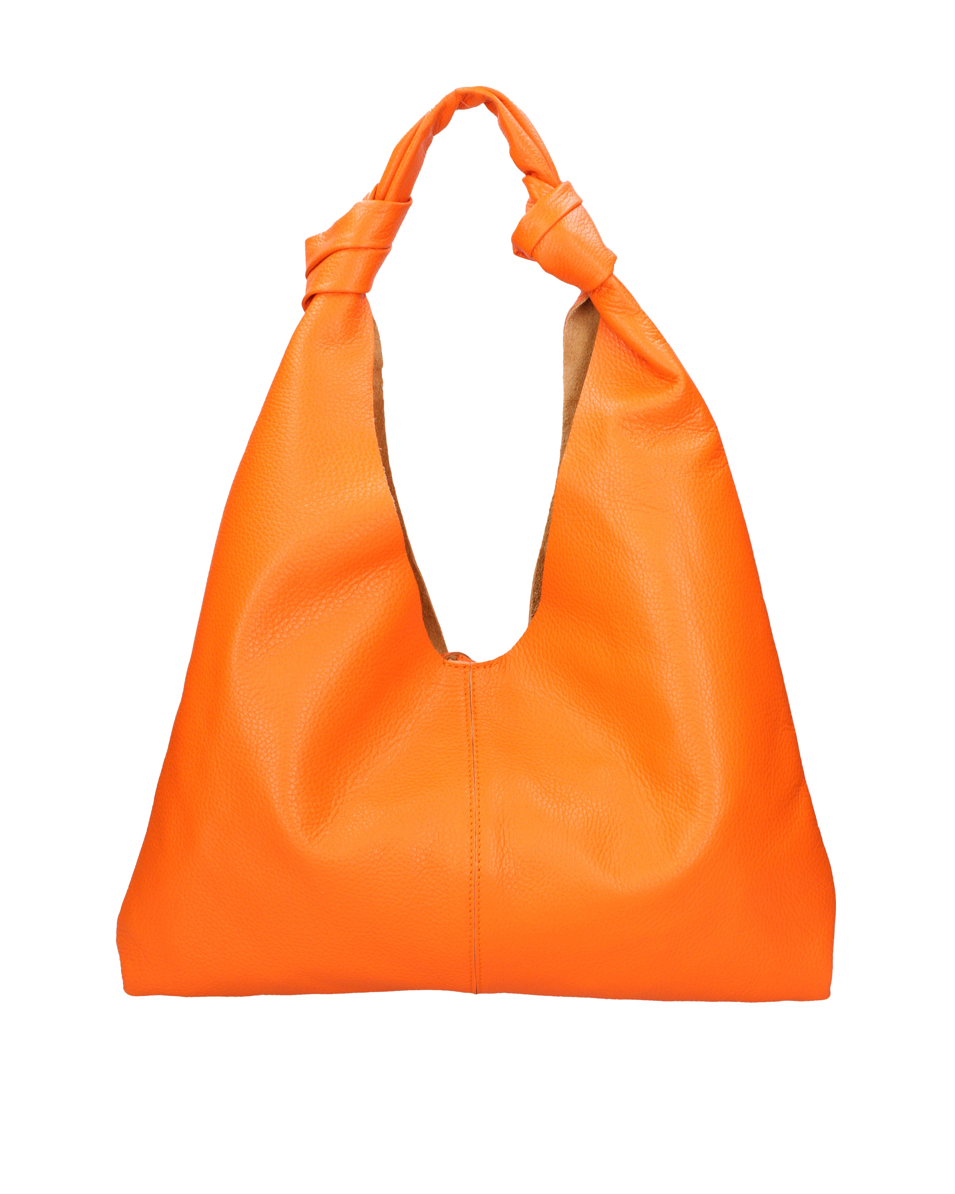 Borsa a spalla da donna 100% vera pelle 07156-D29 ARANCIONE Viola Castellani