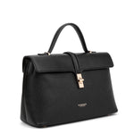 Borsa a mano da donna 100% pelle vegana PU 755-2PT-BLACK Diana&co