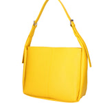 Borsa a spalla da donna Misto pelle e tessuto 07157-D04 GIALLO Roberta Rossi