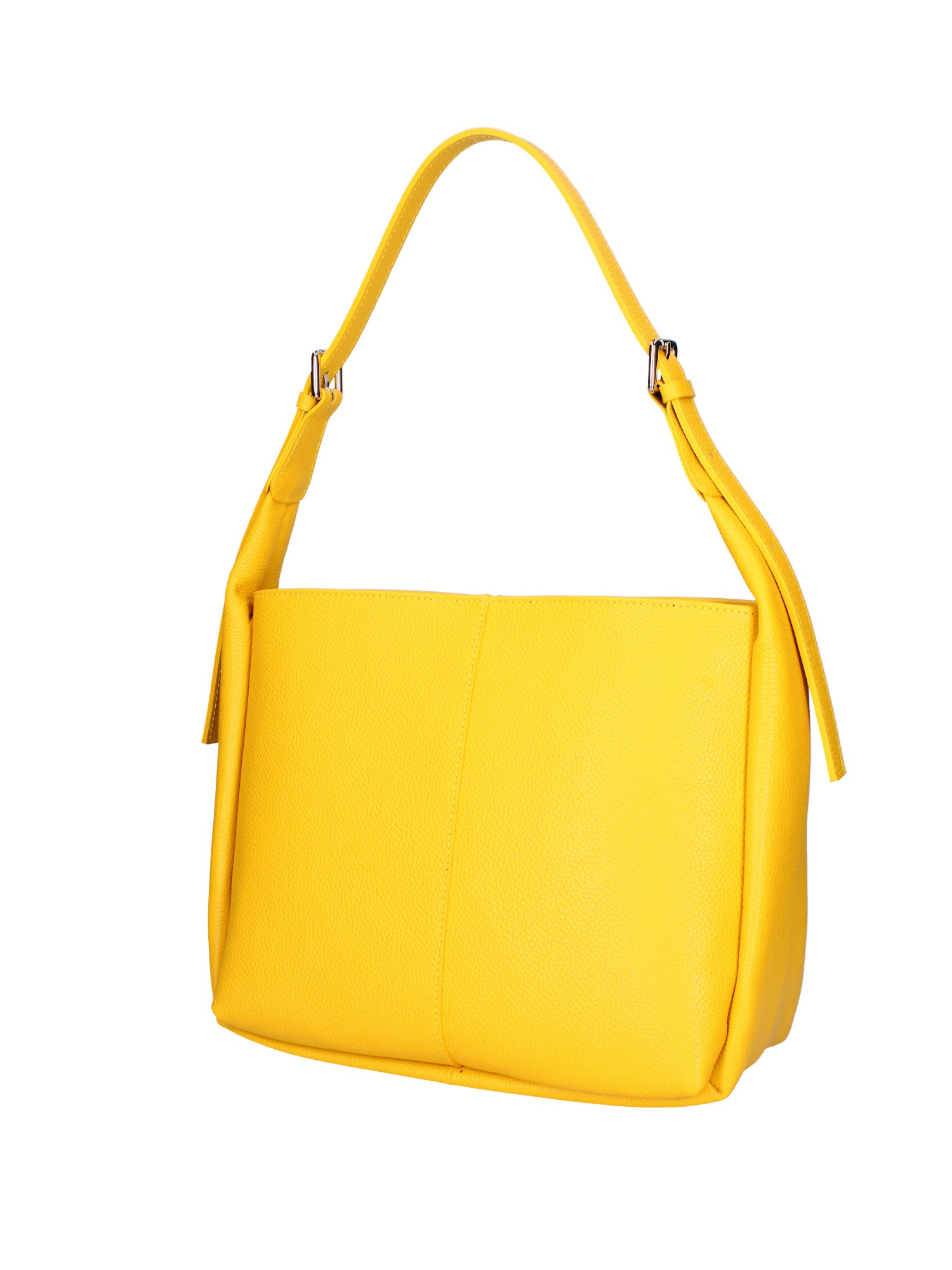 Borsa a spalla da donna Misto pelle e tessuto 07157-D04 GIALLO Roberta Rossi