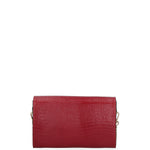 Borsa a tracolla da donna Vera pelle 00734-LU08 ROSSO Viola Castellani