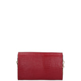 Borsa a tracolla da donna Vera pelle 00734-LU08 ROSSO Viola Castellani