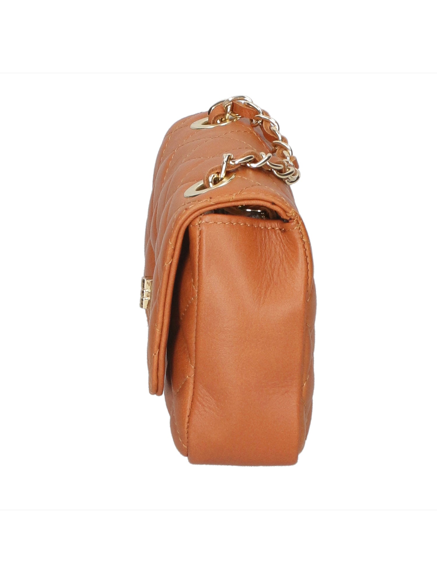 Carolina Borsa a spalla da donna Vera pelle 1073-S17 CUOIO SCURO Gave Lux