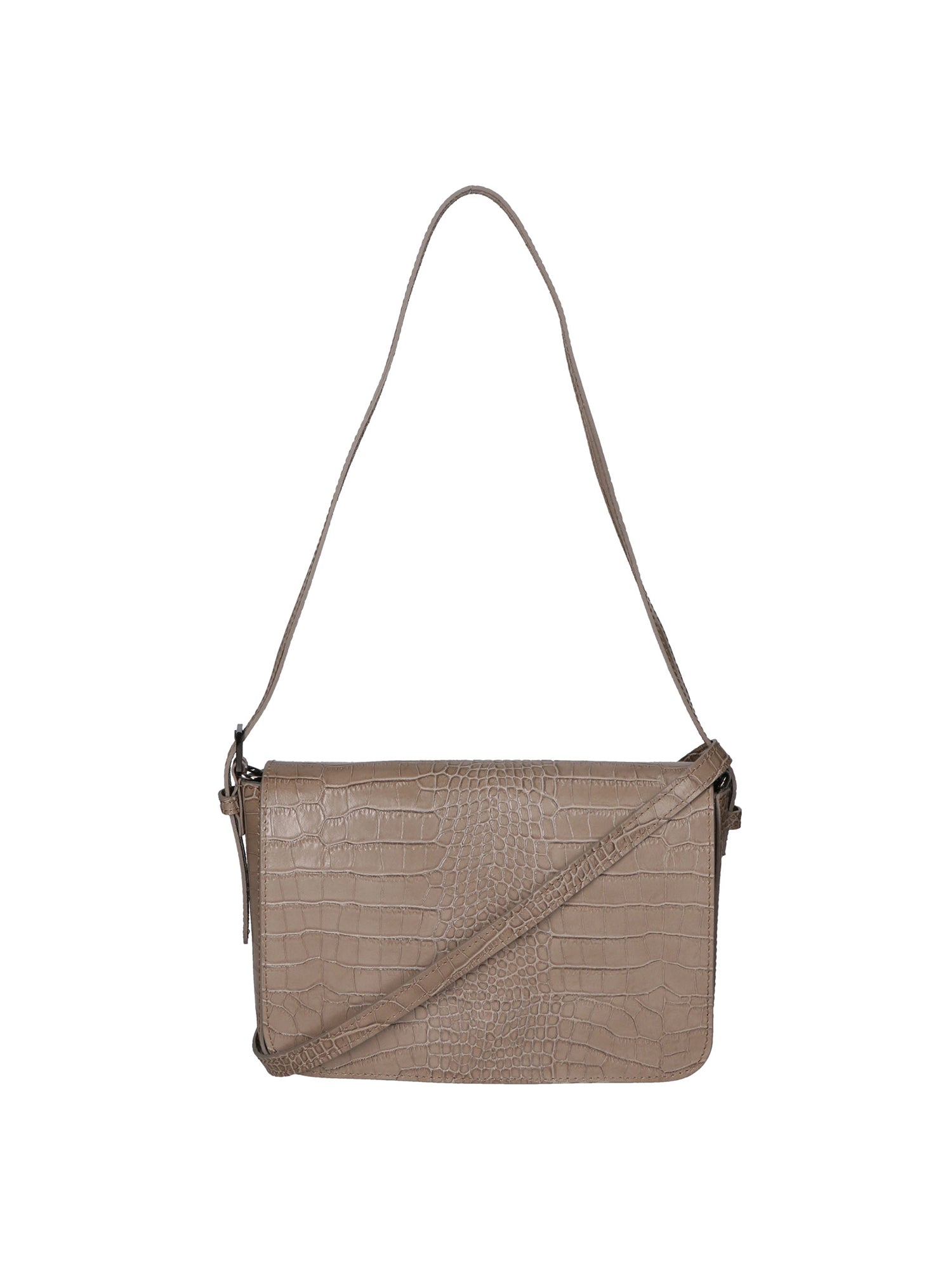 Azzurra Borsa a spalla da donna Vera pelle croco 05699-C40 TAUPE SCURO DARK TAUPE Gave Lux