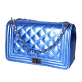 Azura Borsa a tracolla da donna Vera pelle 1138-BLU ELETTRICO Gave Lux