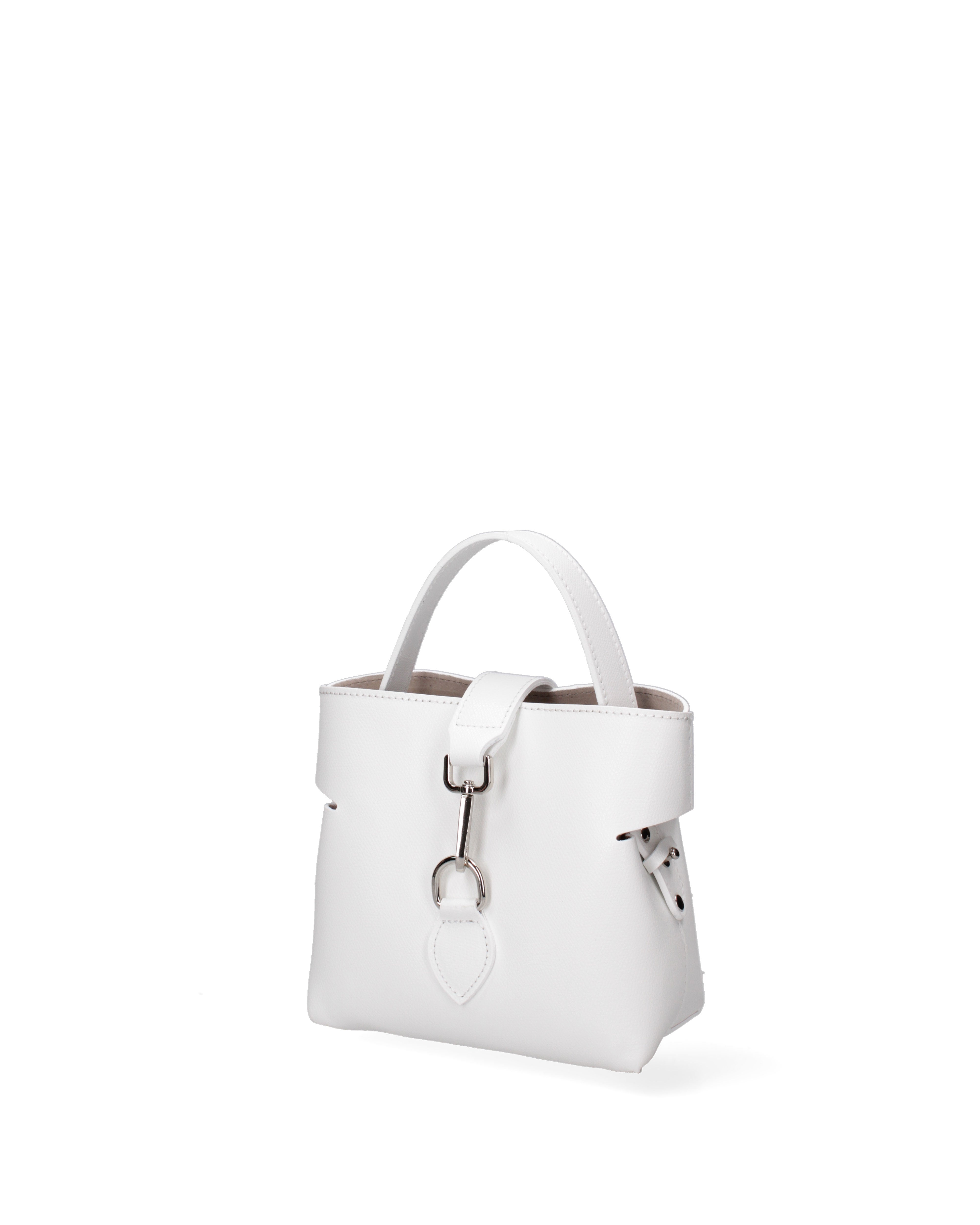 Modena Borsa a mano da donna Vera pelle 07380-PL01 BIANCO Gave Lux