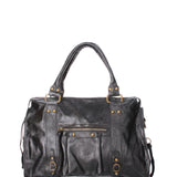 Novara Borsa a spalla da donna Vera pelle 06090 LM-L022 NERO Gave Lux