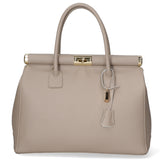 Aleria Borsa a mano da donna Vera pelle 8005-D07 TAUPE CHIARO Gave Lux
