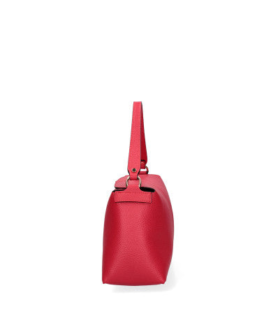 Borsa a spalla da donna Vera pelle 07154-D58 ROSSO FUOCO Roberta Rossi