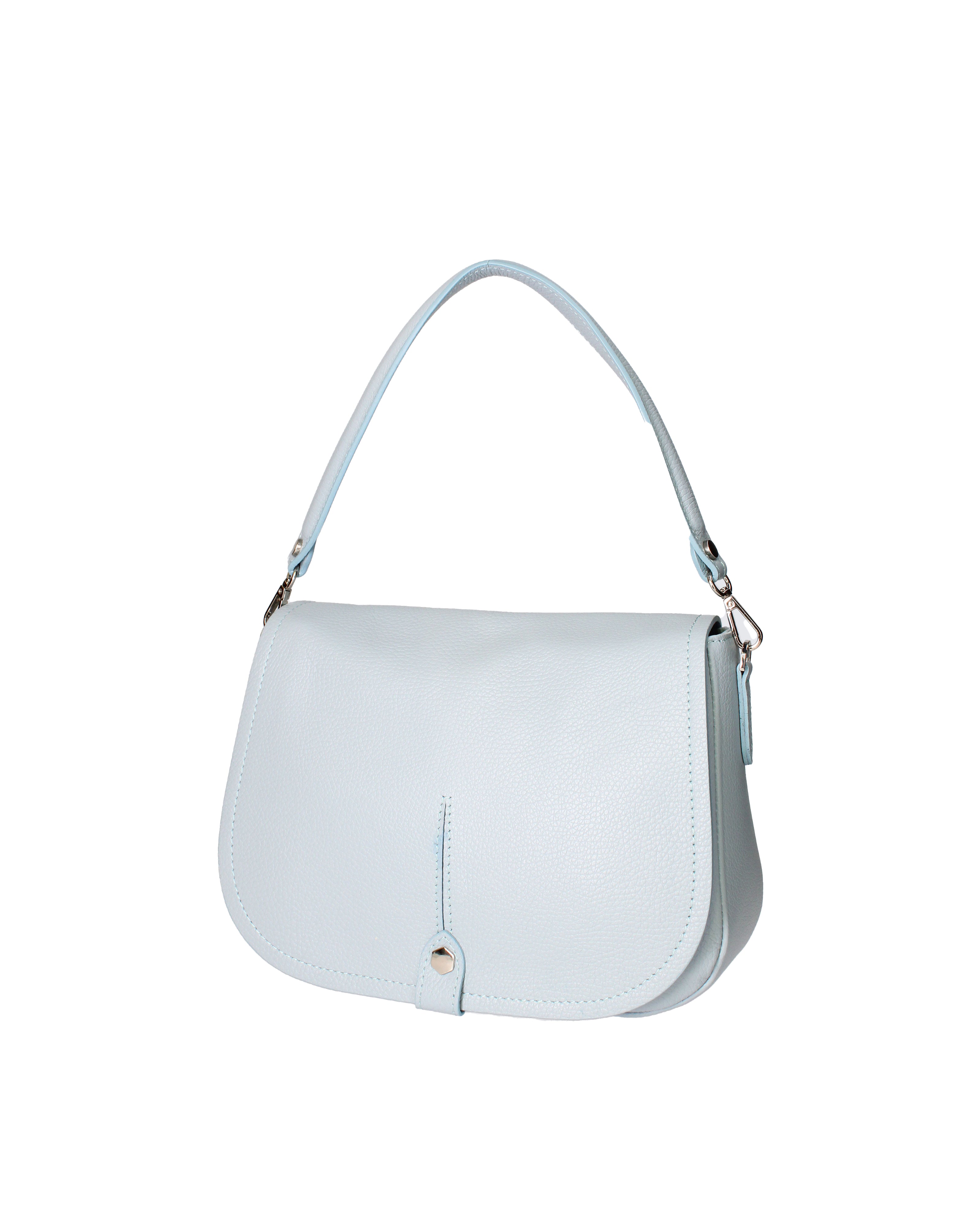 Sabina Borsa a spalla da donna Vera pelle 07139-D92 CELESTE Viola Castellani