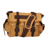 Melania Borsa a spalla unisex Canvas e vera pelle ZG3016-CUOIO COGNAC Gave Lux