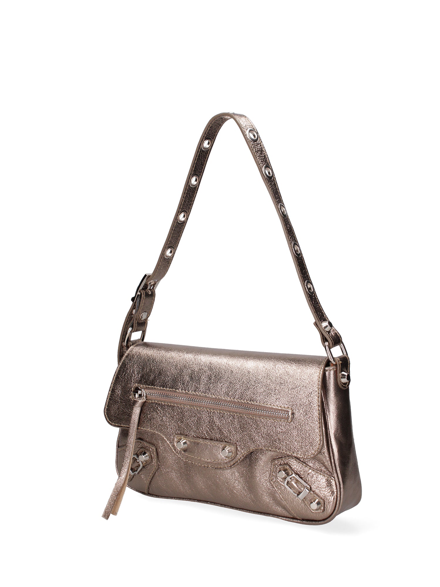 Borsa a spalla da donna Vera pelle 07234-L005 BRONZO Roberta Rossi