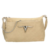 Embera Elite Borsa a tracolla donna Vera pelle scamosciata 8650-TAUPE Gave Lux