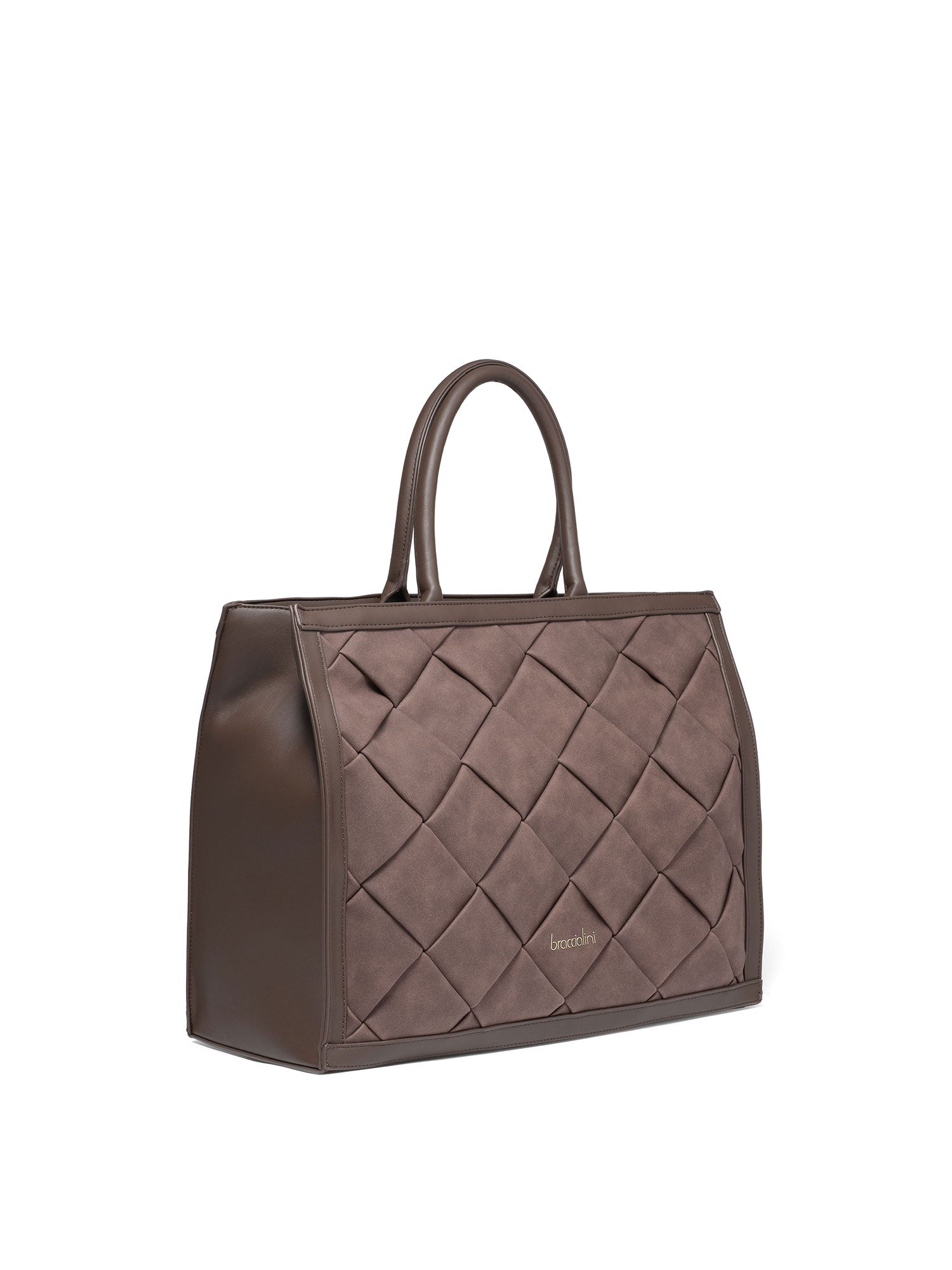 Lucerna Borsa a mano da donna 100% poliuretano B17075-MARRONE Braccialini