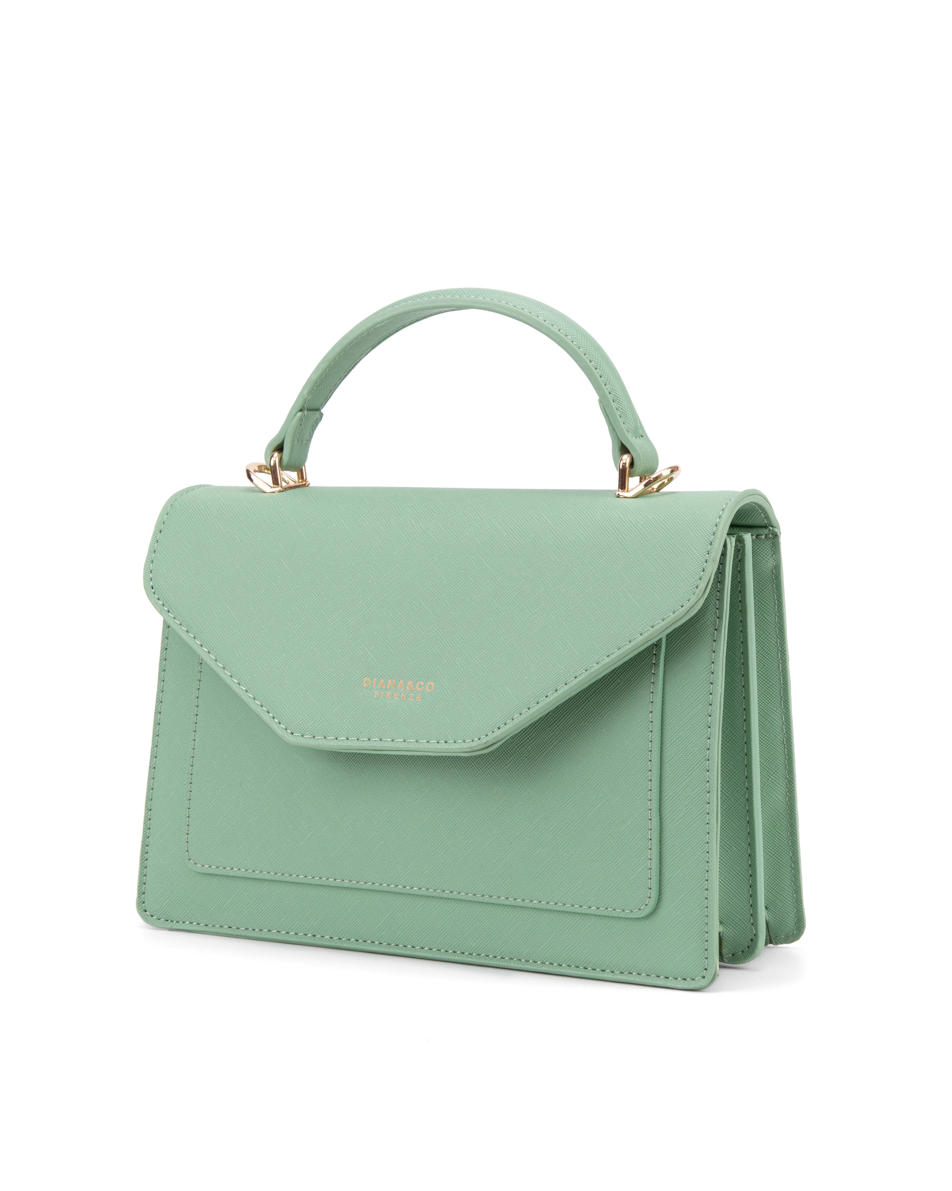 Borsa a mano da donna 100% pelle vegana PU 700-2PT-JADE Diana&co