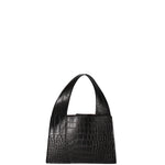 Borsa a mano da donna Vera pelle effetto cocco 07220-C28 NERO Roberta Rossi