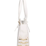 Cesena Borsa a spalla da donna 100% pelle B17221-BIANCO Braccialini
