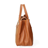 Ascoli Borsa a mano da donna Pelle stampata cocco 7718-D17 CUOIO SCURO Gave Lux