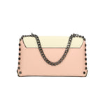 Vera pelle 8641-ROSA+BEIGE Borsa a tracolla da donna Evanthe Pro Gave Lux