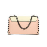 Vera pelle 8641-ROSA+BEIGE Borsa a tracolla da donna Evanthe Pro Gave Lux