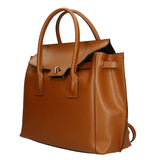 Dayana Borsa a mano da donna Vera pelle 7705-P 608 CUOIO SCURO DARK COGNAC Gave Lux
