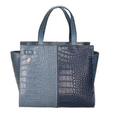 Ariana Borsa a mano da donna Vera pelle stampata cocco 05435-C41 CARTA ZUCCHERO C26 BLU SCURO Gave Lux