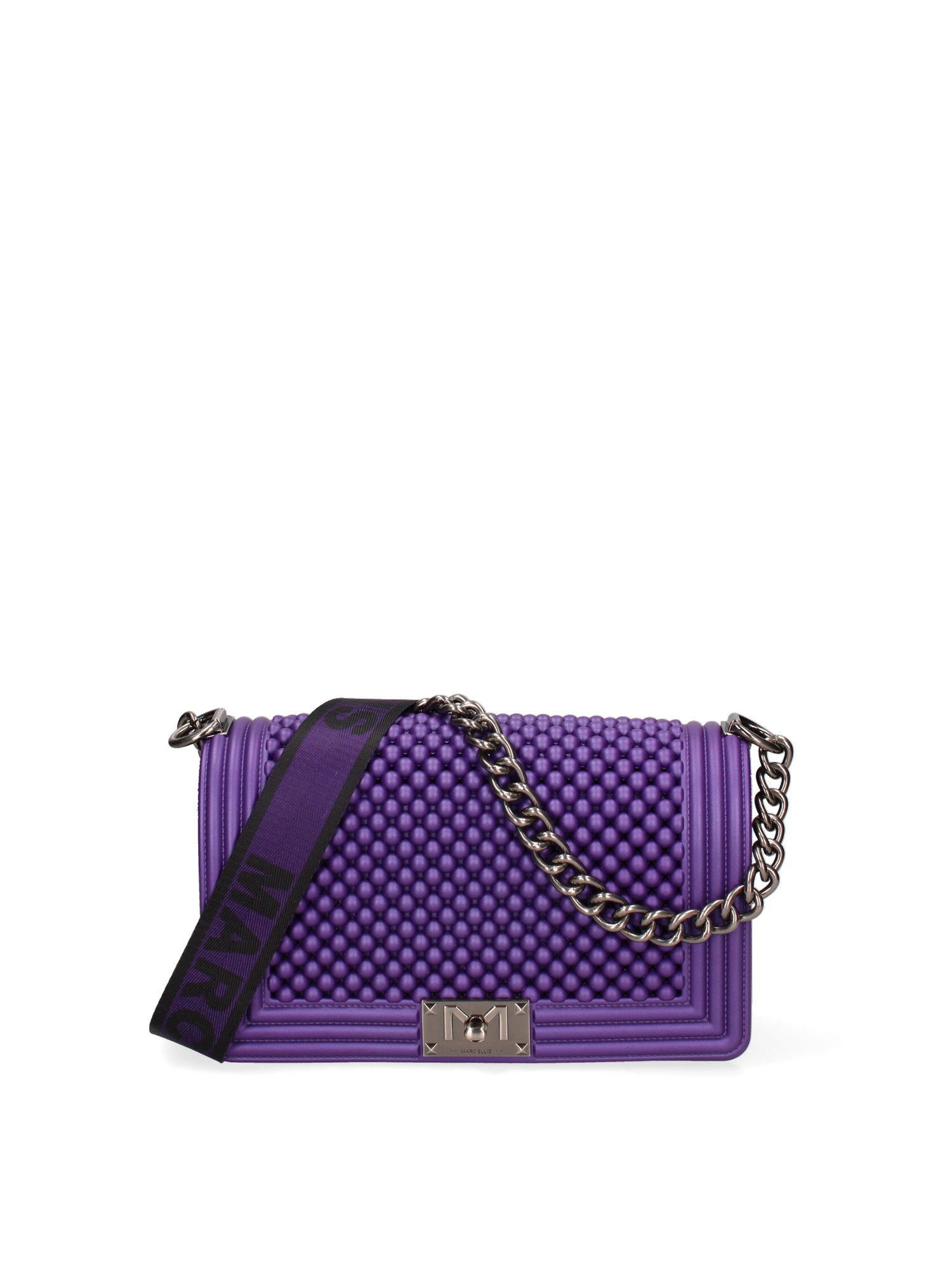 Borsa a mano da donna 100% Pvc FLAT-M-BALL 24-VIOLET INDIGO - BRUSH CDF Marc Ellis