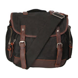 Mia Borsa a tracolla unisex Canvas e vera pelle ZG3003-NERO BLACK Gave Lux