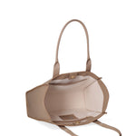 Borsa a spalla da donna 100% pelle riciclata 07225-Taupe Viola Castellani