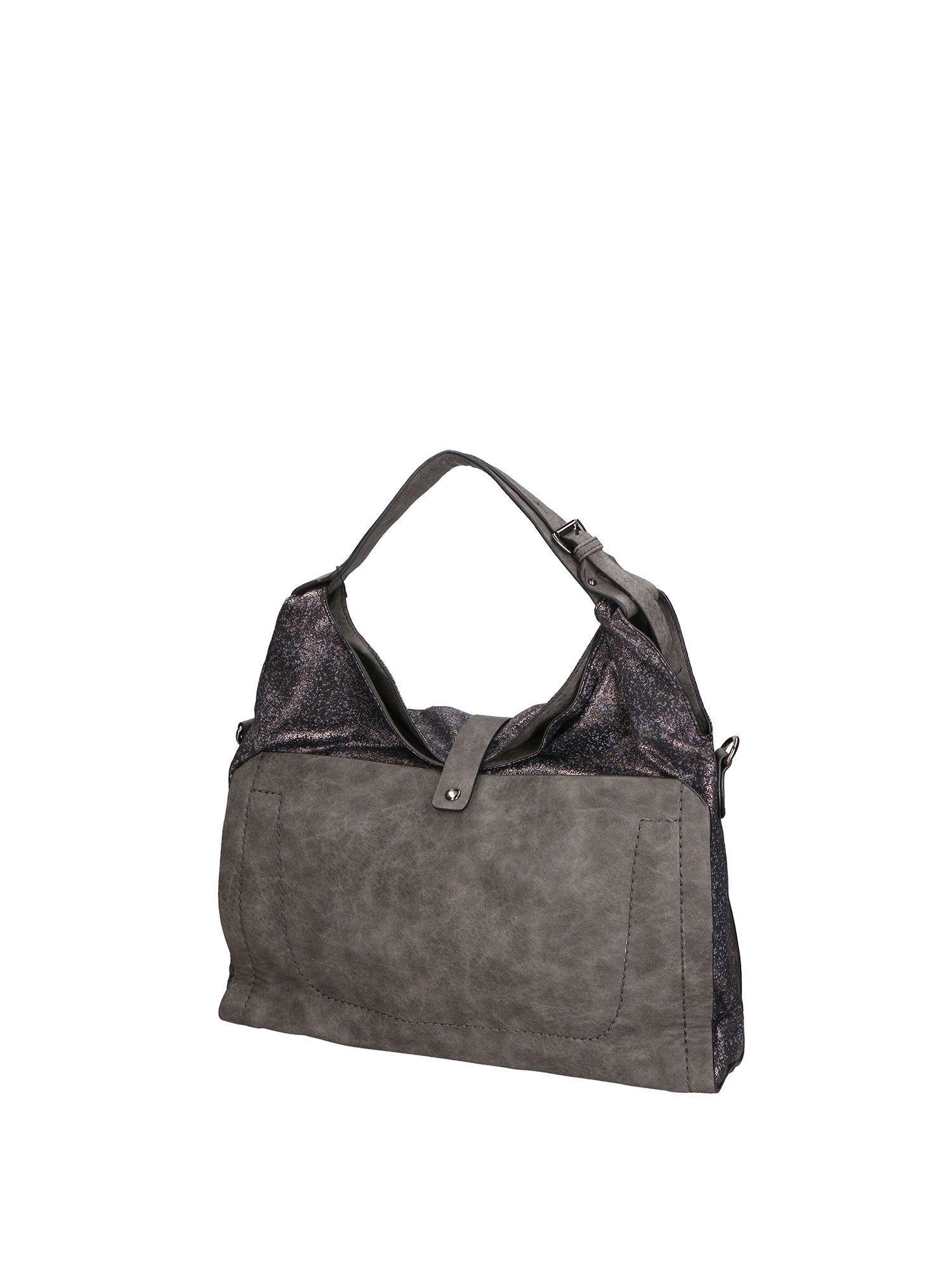Edera Elite Borsa a spalla da donna Vera pelle LK0247-GRIGIO Gave Lux