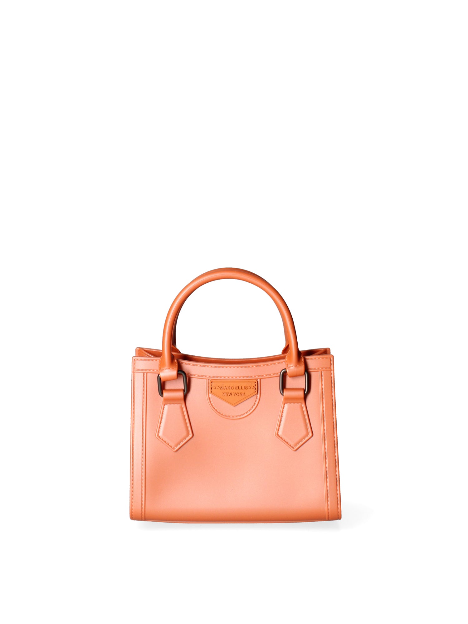Borsa a mano da donna 100% Pvc FLAT-WOOD-S 24-DARK RUST - SATIN CDF Marc Ellis