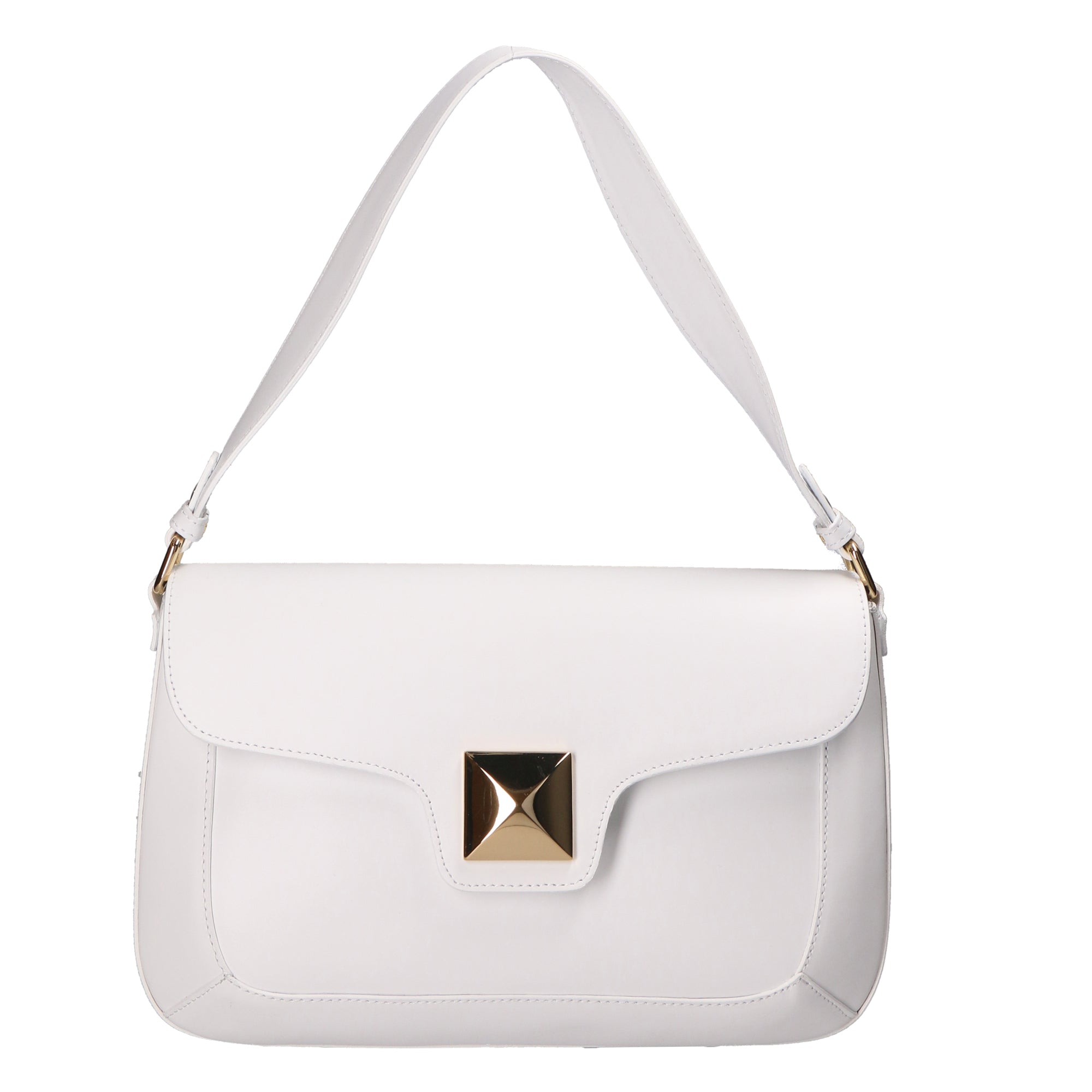 Astrea Borsa a spalla da donna 100% pelle 06015-L101 BIANCO Gave Lux