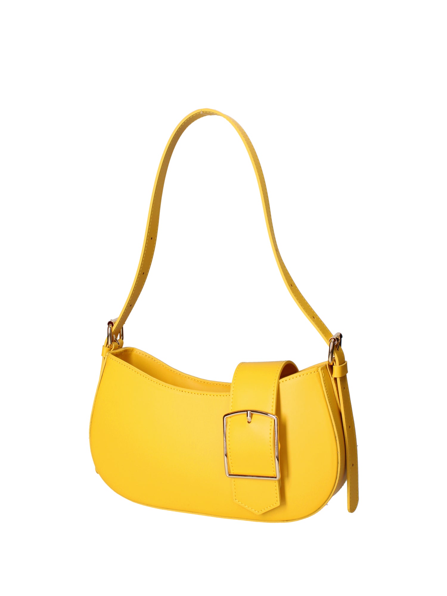 Borsa a spalla da donna 100% vera pelle 07213-L224 GIALLO Roberta Rossi