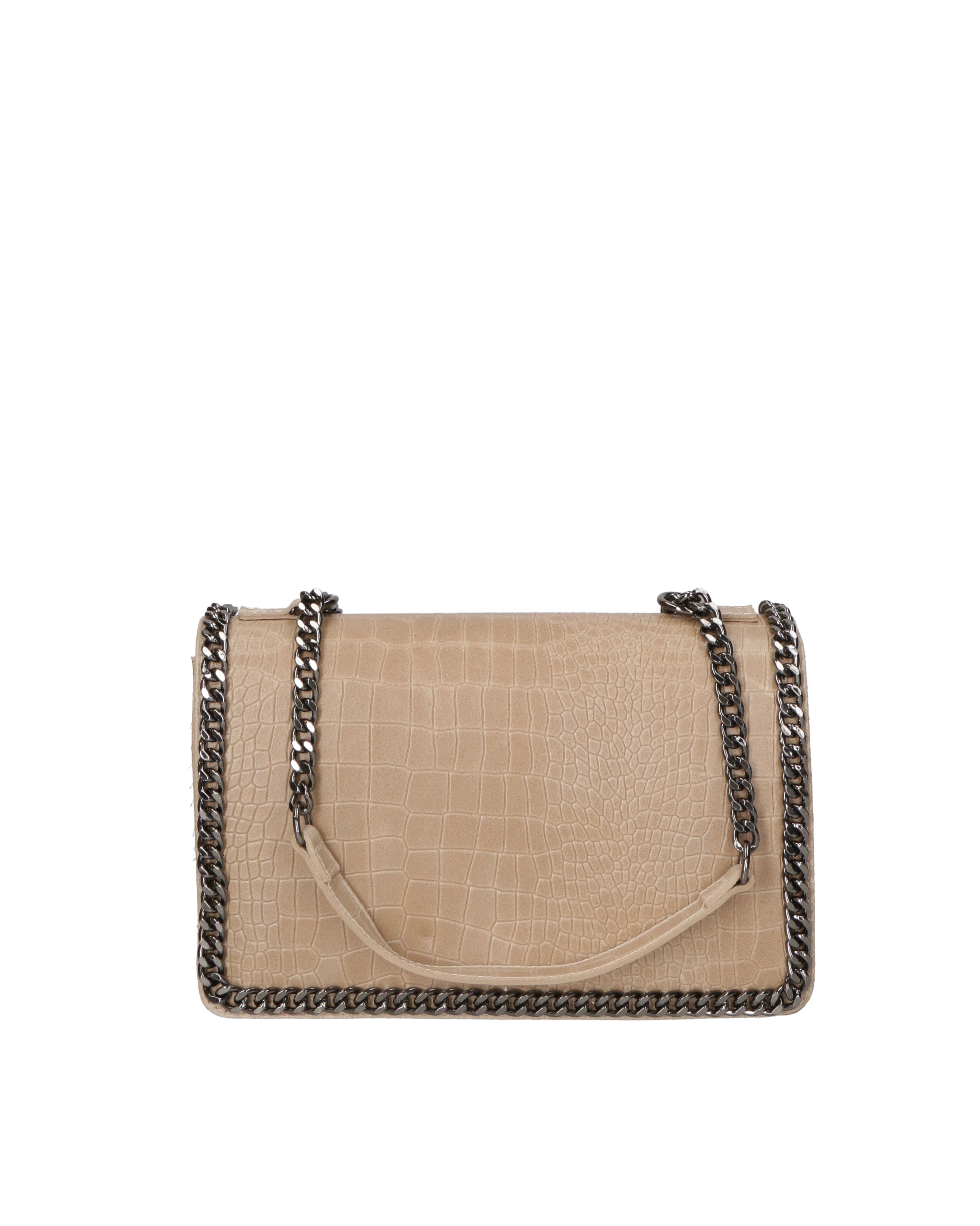 Crystalline Borsa a tracolla da donna Vera pelle 80066-TAUPE Gave Lux